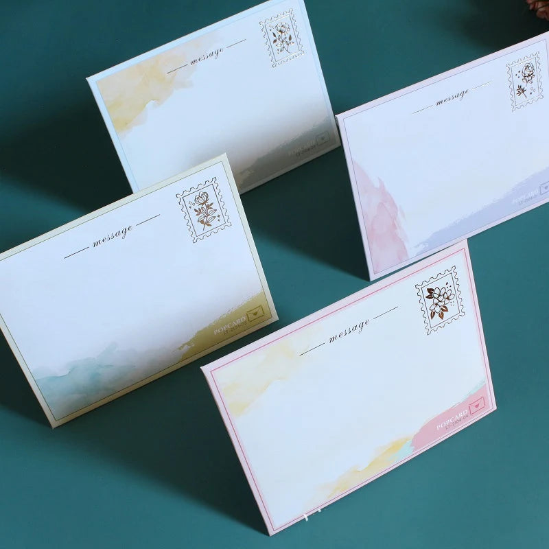 New Romantic Flower Birthday Christmas Card 3D Pop-Up Greeting Cards Set Postcard Party Wedding Decor Creative Gifts Cards